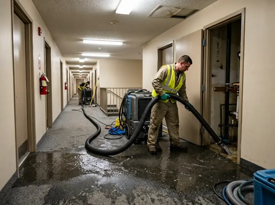 multi-unit-apartment-hallway-f-005 — frequently asked questions, Emergency Burst Pipe Water Extraction & Removal in Calumet…